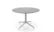 Kvart rundt Ø120 cm - Lys grå bordplate / Metallic understell