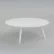 Spider Ø200 cm - Hvit laminat 2-delt bordplate / Hvitt pulverlakkert understell