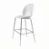 Beetle Bar Chair - Hvit / Sort krom understell