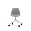 Form Chair Swivel 4W - Grått sete / Sølvfarget understell