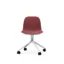 Form Chair Swivel 4W - Rødt sete / Sølvfarget understell