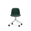Form Chair Swivel 4W - Grønt sete / Sølvfarget understell