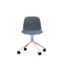 Form Chair Swivel 4W - Blått sete / Sølvfarget understell