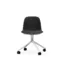 Form Chair Swivel 4W - Sort sete / Sølvfarget understell