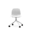 Form Chair Swivel 4W - Hvitt sete / Sølvfarget understell