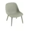 Fiber lounge chair tube base - Dusty green sete / Dusty green understell